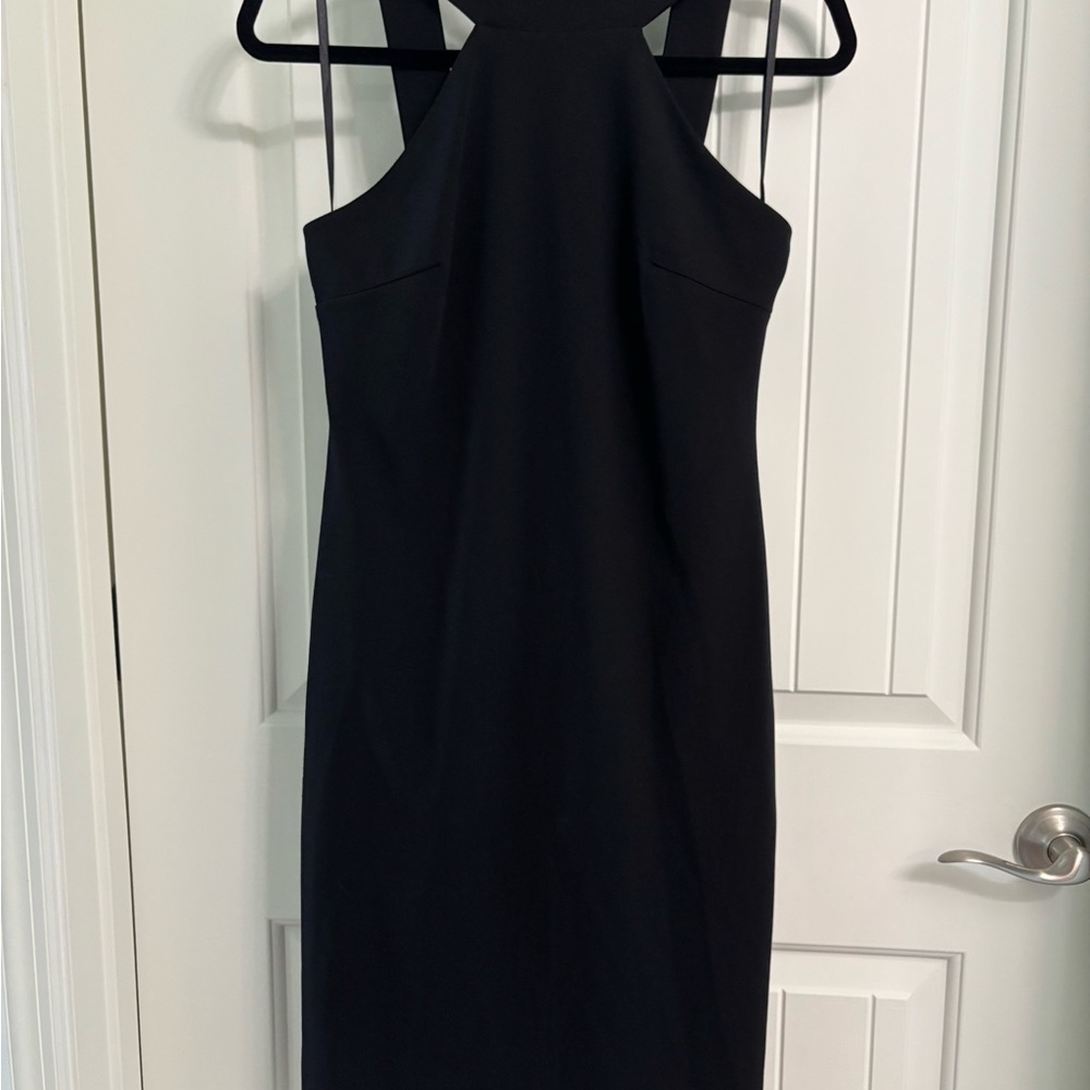 Bebe black halter dress with choker size 6